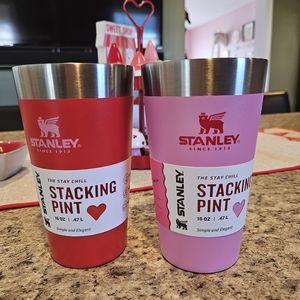 Stanley Valentine's Pint Glasses Red/Pink Set
